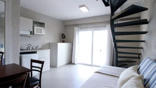 Living Cocina Unidad 2 ambientes Superior Familiar 54M2, Costa Cariló, Cariló