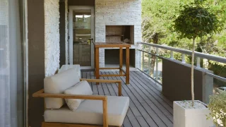 Parrilla terraza Departamento de dos ambientes – Hasta 4 personas – 85 m., Suite House, Cariló