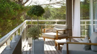 Terraza Departamento de dos ambientes – Hasta 4 personas – 85 m., Suite House, Cariló